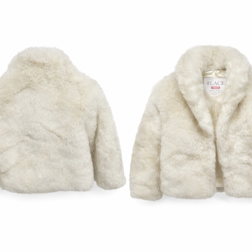 Place Cream Faux Fur Jacket